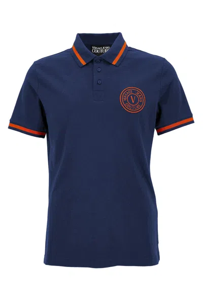 Versace Jeans Couture Polo In Blue