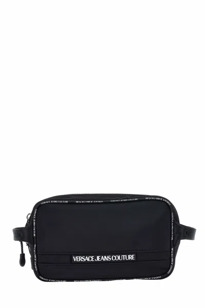 Versace Jeans Couture Bags Range Laces Logo - Sketch 11 Nylon Liscio+lace Logo In Black
