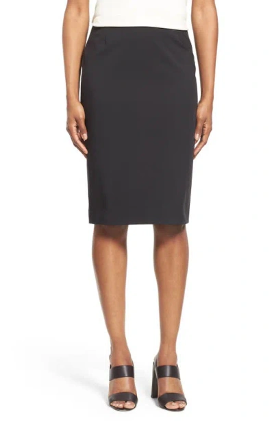 Lafayette 148 Responsible Wool Double Face Pencil Skirt In Black