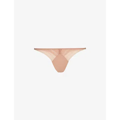 Calvin Klein Womens Subtle Bloom Sculpt Recycled-nylon Stretch-lace Thong