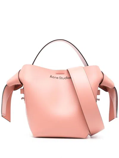 Acne Studios Musubi Micro Leather Handbag In Pink