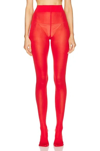 Wolford Velvet De Luxe 66 Tights In Red