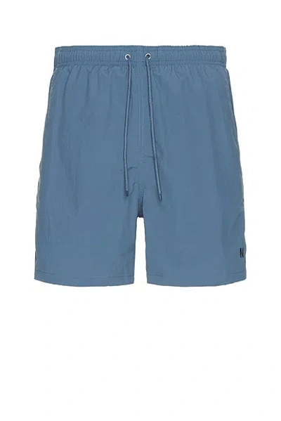 Norse Projects Hauge Recycled Nylon Swimmers Short In Fog Blue