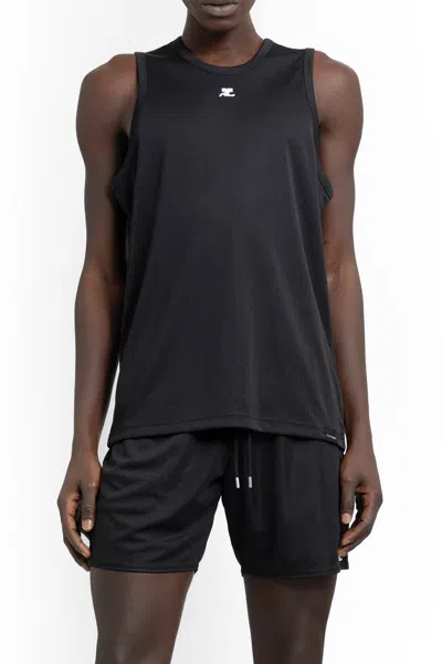 Courrèges Tank Tops In Black