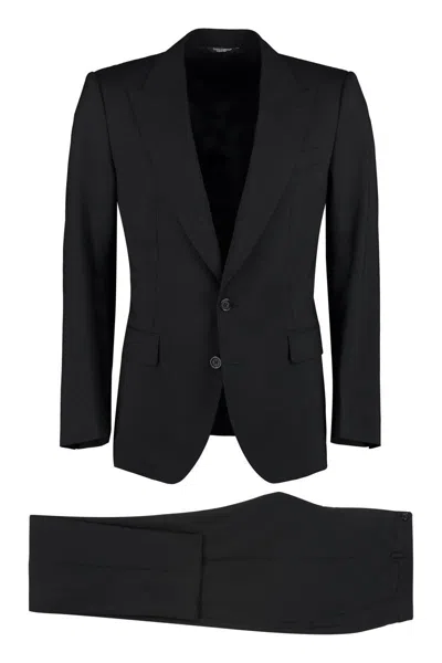 Dolce & Gabbana Sicilia Wool Two-pieces Suit In Black