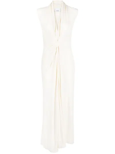 Erika Cavallini V-neck Stretch-design Dress In White