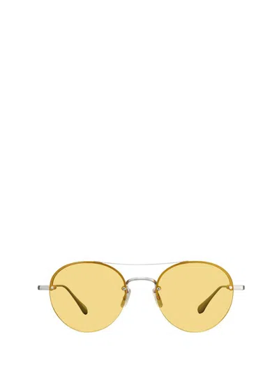 Garrett Leight Sunglasses In Silver-champagne