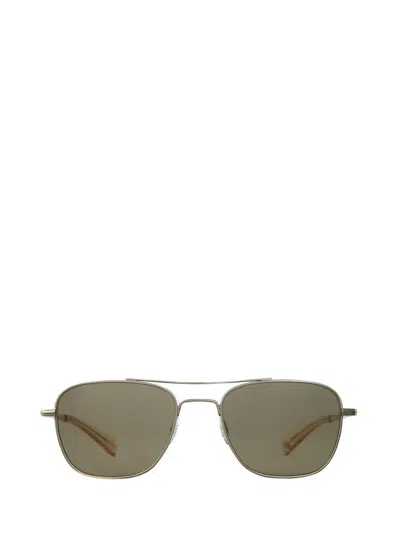 Garrett Leight Sunglasses In Brushed Silver-champagne/g15 Suv