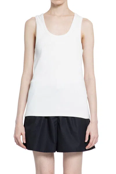Moncler Tank Tops In White