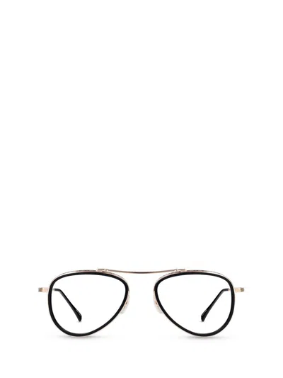 Mr Leight Mr. Leight Eyeglasses In Matte Black-white Gold-matte Black
