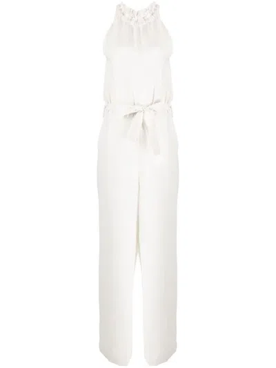 P.a.r.o.s.h Sleeveless Wide-leg Jumpsuit In White