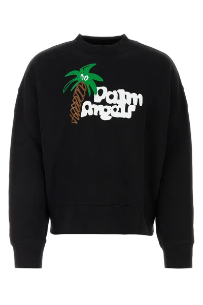 Palm Angels Sweatshirts In Blackwhit