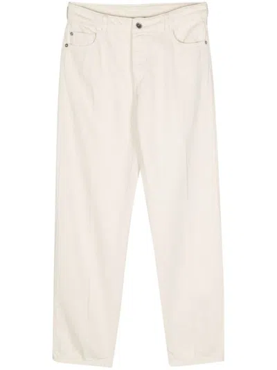Emporio Armani Cotton Trousers In Beige