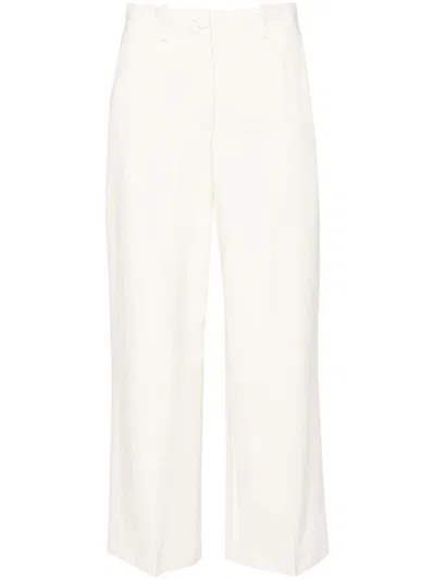 Erika Cavallini Wide-leg Trousers In White