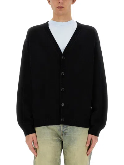 Kenzo Cardigan With Embroidered Tiger Academy In Black