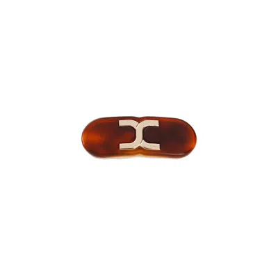 Chloé Brown Marcie Hair Clips In Red