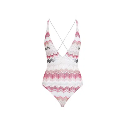 Missoni One-piece Swimsuit In White