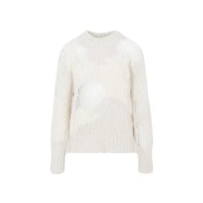 Chloé White Sweater In Iconic Milk