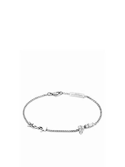 Saint Laurent `opyum` Charm Bracelet In Metallic