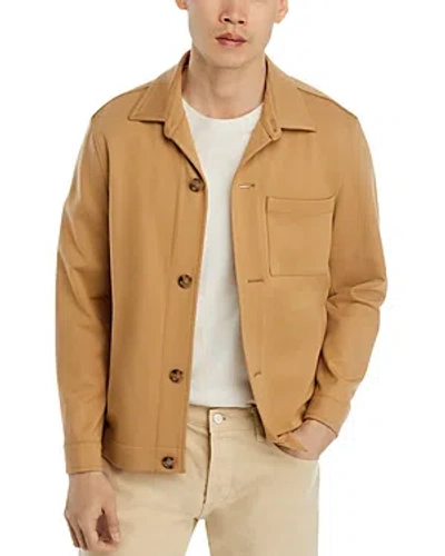 Hugo Boss Men's Relaxed-fit Button-up Jacket In Beige