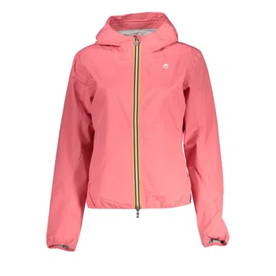 K-way Elegant Waterproof Hooded Sports Jacket In Pink