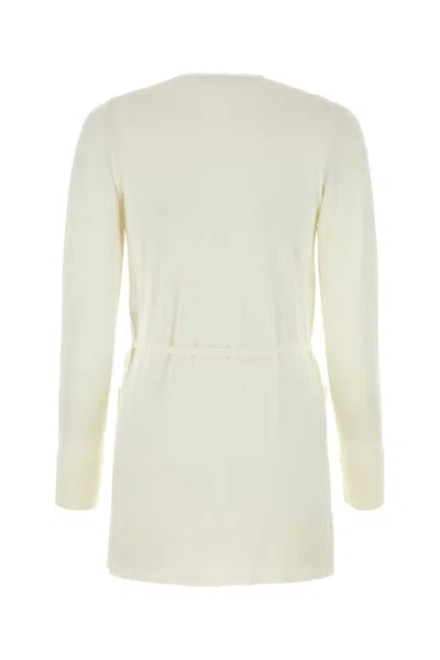 Chloé Ivory Wool Cardigan In White
