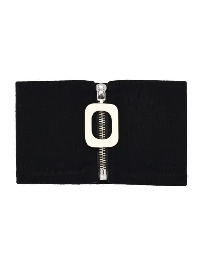 Jw Anderson Neckband With Jwa Puller In Black