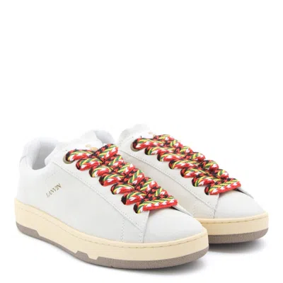 Lanvin White Leather Lite Curb Trainers
