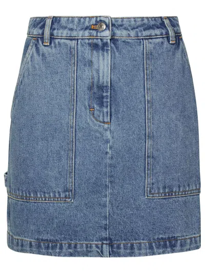 Maison Kitsuné Denim Mini Skirt