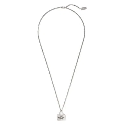 Marc Jacobs The Tote Bag Necklace In Silver