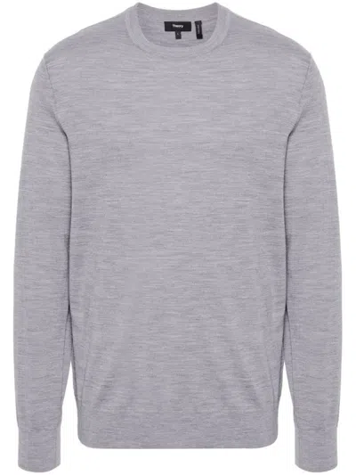Theory Sweaters In Cool Heather Grey