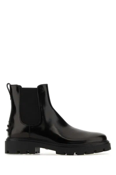Tod's Boot Shoes In Black