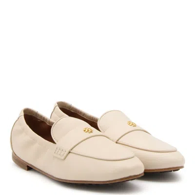 Tory Burch Leather Ballet Loafer In Panna