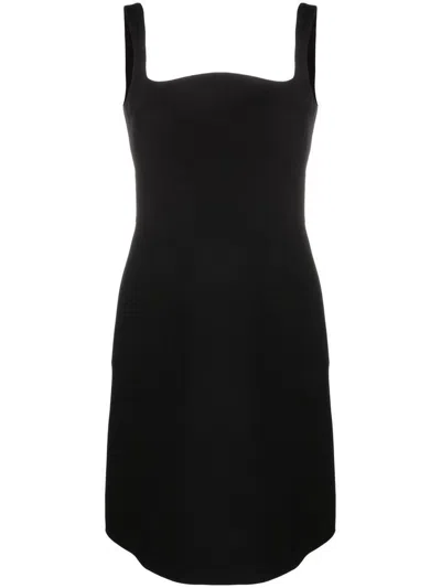 Valentino Crepe Mini Dress In Black