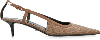 Versace With Heel In Beige+brown