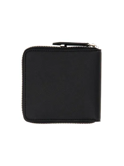 Vivienne Westwood Square Zippered Wallet In Black