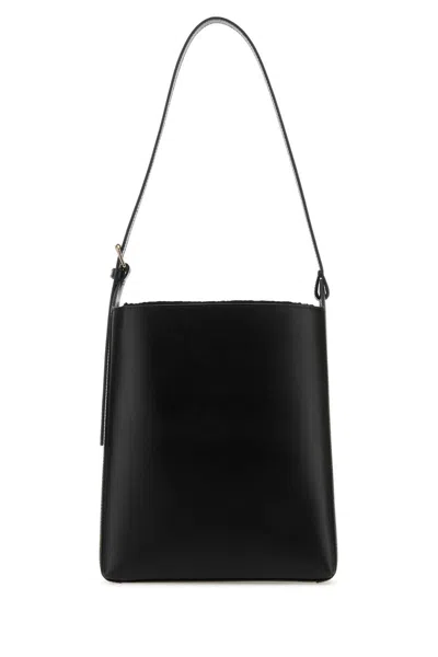 Apc Black Leather Virginie Shoulder Bag