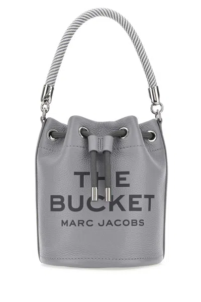 Marc Jacobs Grey Leather The Bucket Bucket Bag In 050