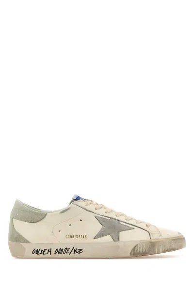 Golden Goose Leather Super-star Sneakers In Whiteicegrey