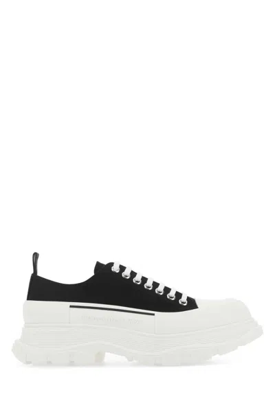 Alexander Mcqueen Black And White Tread Slick Sneakers