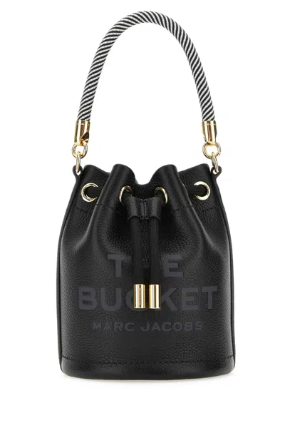 Marc Jacobs The Leather Micro Bucket Bag In 001