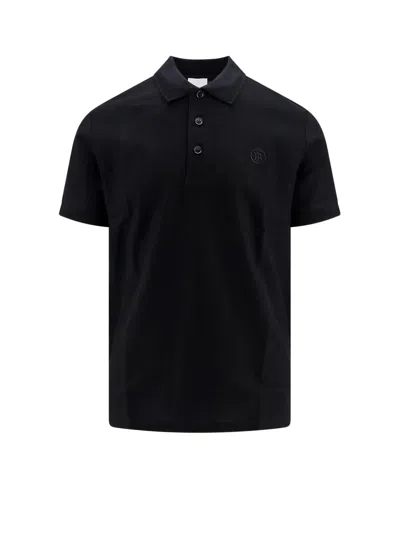 Burberry Men's Cotton Polo Shirt In Black