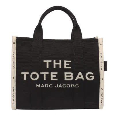 Marc Jacobs The Jacquard Medium Tote Bag In Nero