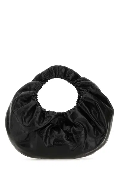 Alexander Wang Black Satin Crescent Small Handbag