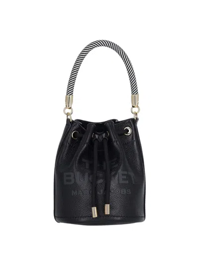 Marc Jacobs The Leather Bucket Bag In Black