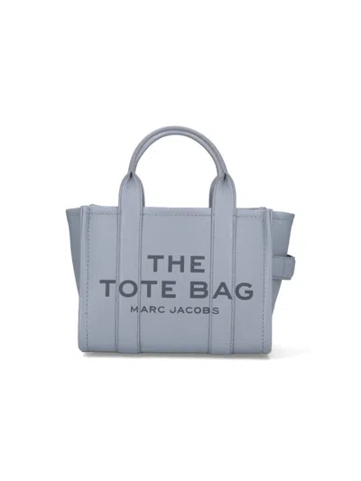 Marc Jacobs The Leather Small Tote Bag In Grey