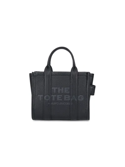 Marc Jacobs Black 'the Leather Mini Tote Bag' Tote In 001 Black