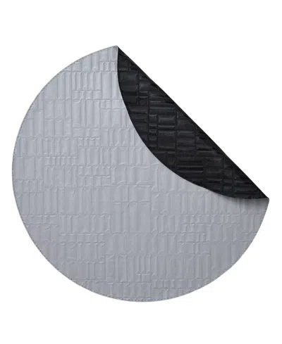 Mode Living Chequer Placemats, Set Of 4 In Black/grey