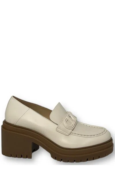 Michael Michael Kors Logo Plaque Chunky Loafers In White