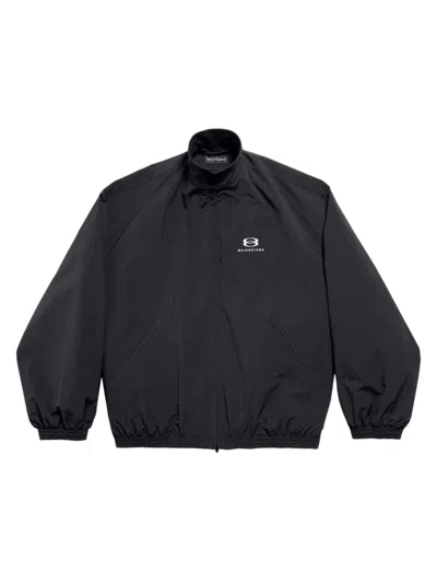 Balenciaga Unity Sports Icon Cocoon Kick Windbreaker In Black